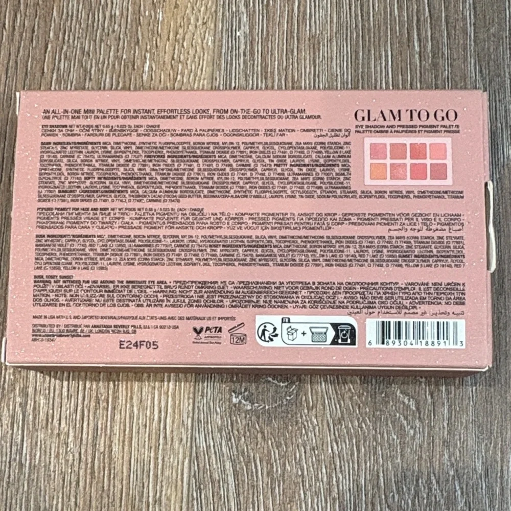 Anastasia Beverly Hills Glittery Pink 8 color Palette New, read description!